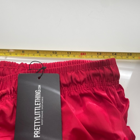 Red Shell Ruched Drawstring Joggers - Size 8 - Picture 5 of 12